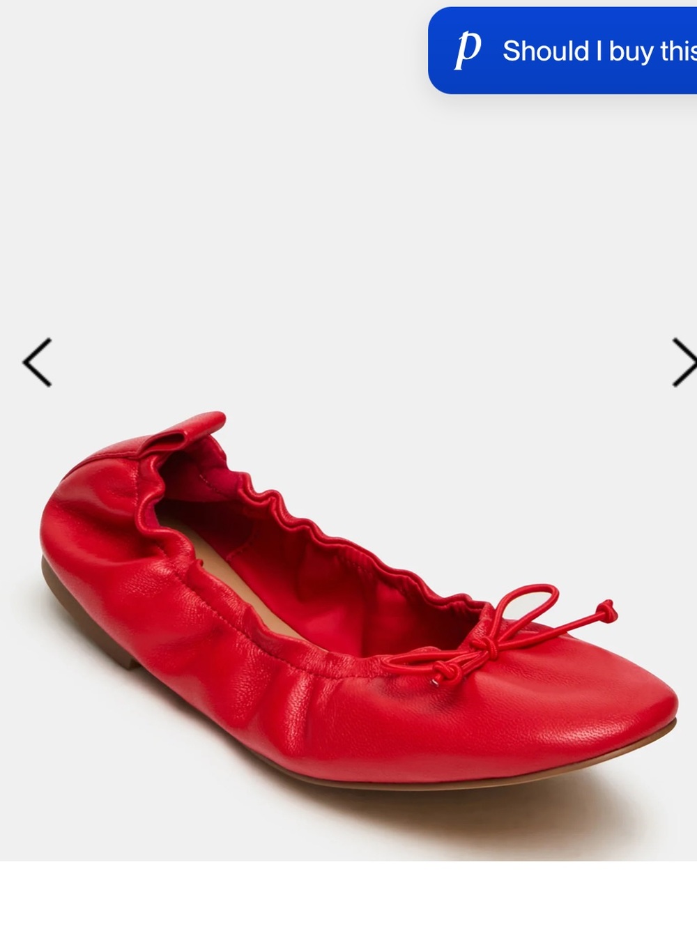 Steve Madden LANTI RED LEATHER Ballet Flats 7.5